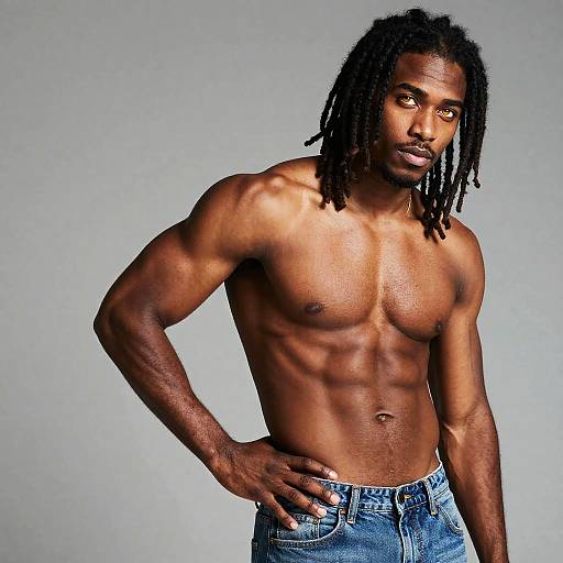 Bronze-Skinned Cowboy Shot Pose