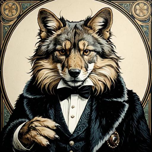 Wolf in Elegant Victorian Attire