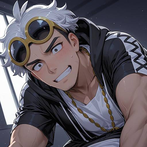 Illustration of Guzma (pokemon), pokemon in the style of Miyagoe yoshitsuki
