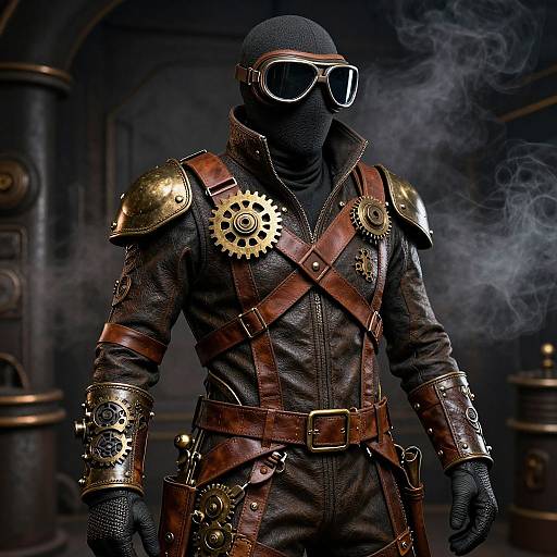 Steampunk Costume with Gears and Goggles