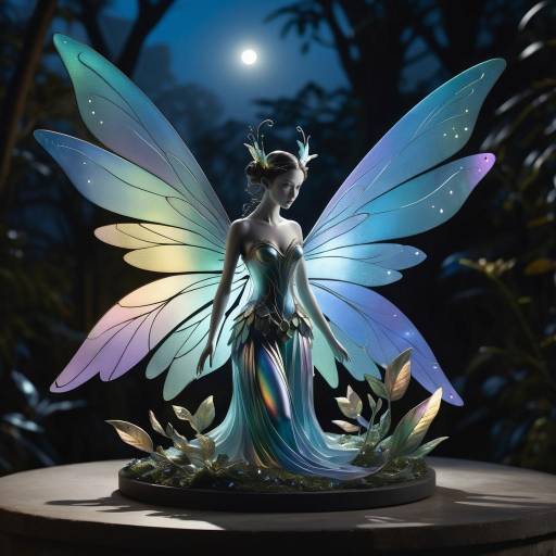 Ethereal Fairy Sculpture in Moonlight Ethereal Fairy Sculpture in Moonlight