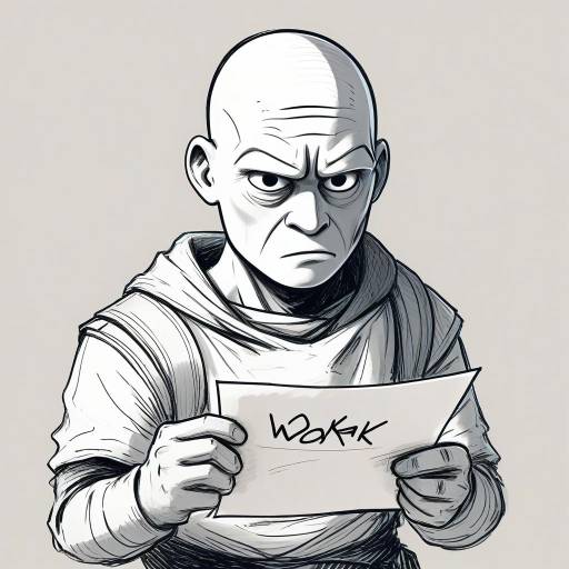 Expressive Wojak with Bank Letter Sketch