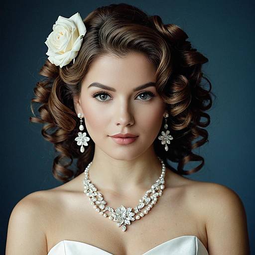 Elegant Bridal Rose Hairstyle for Girls