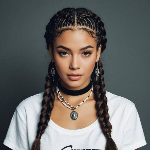 Stylish Braided Hairstyle Portrait