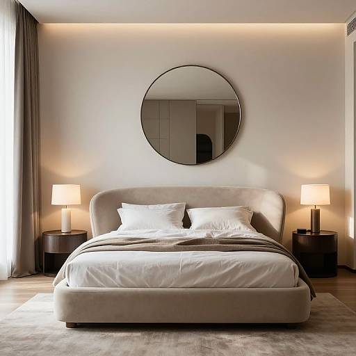 Luxurious Modern Bedroom with Rounded Bed