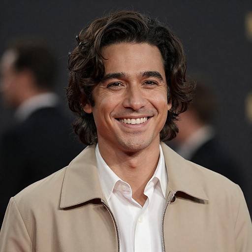 Smiling Man in Beige Jacket Portrait