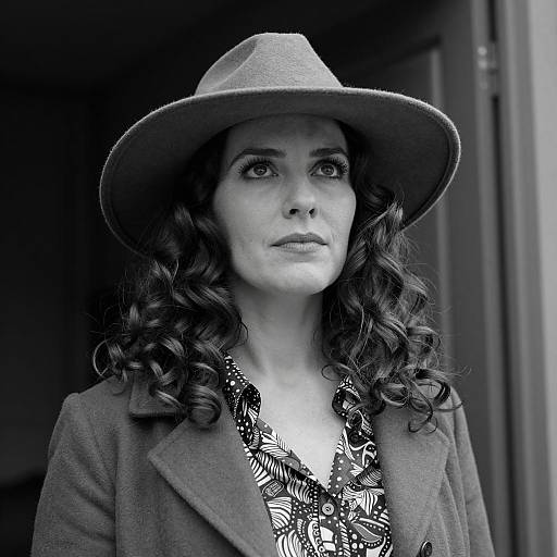 Moody Portrait of Woman in Hat