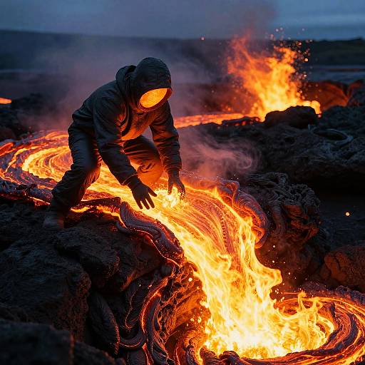 Lava Sculptor in Magma Chamber