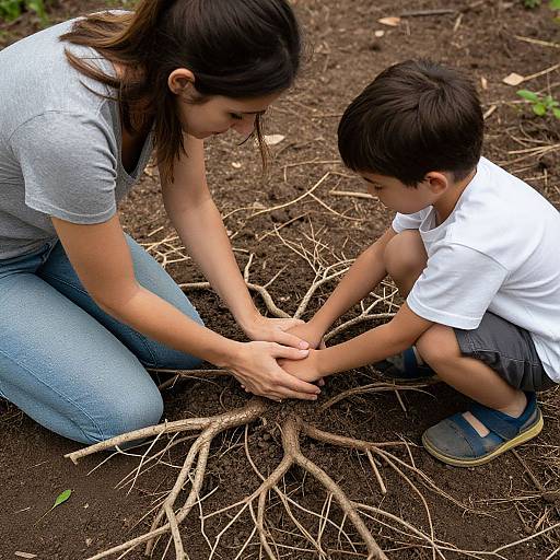 Generational Bond in Earth Embrace