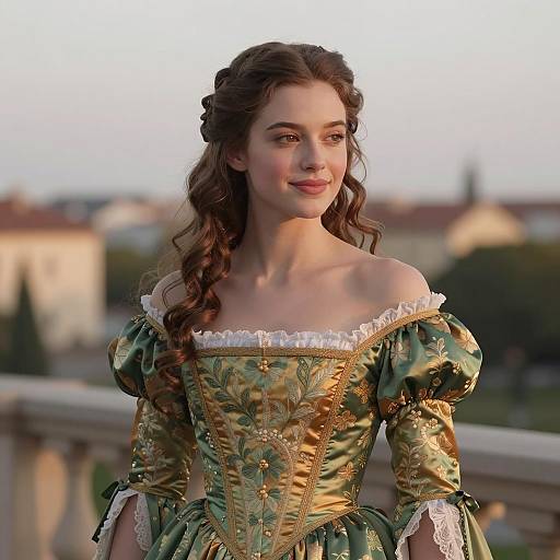 Young Woman in Elegant Renaissance Attire