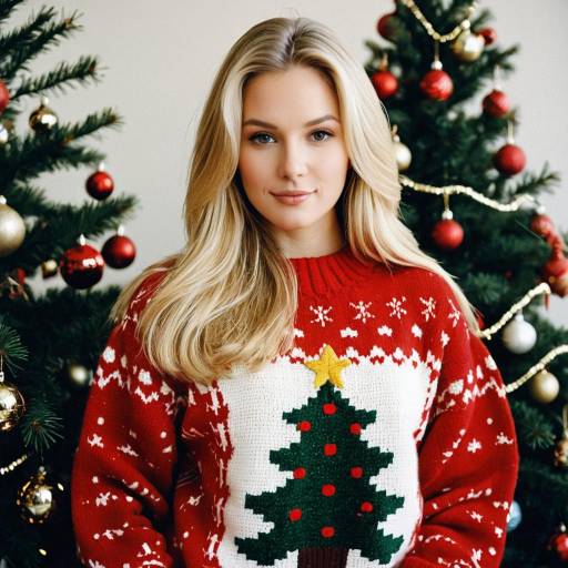 Blonde Woman in Christmas Sweater