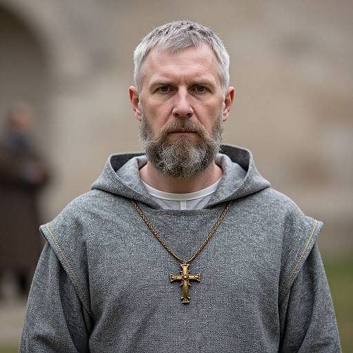 Realistic Medieval Priest Portrait