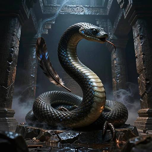 Obsidian Serpent in Forgotten Temple