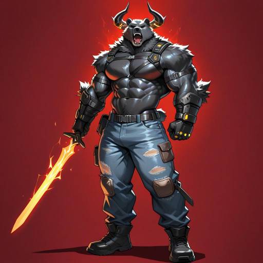 Cybernetic Bear Warrior in Action Cybernetic Bear Warrior in Action