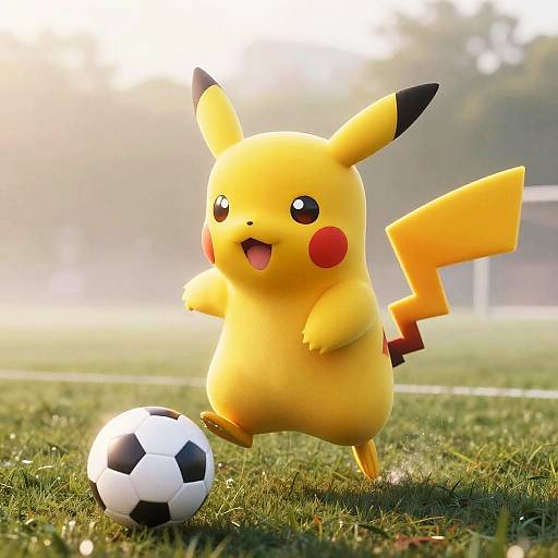 Pikachu's Dawn Soccer Training
