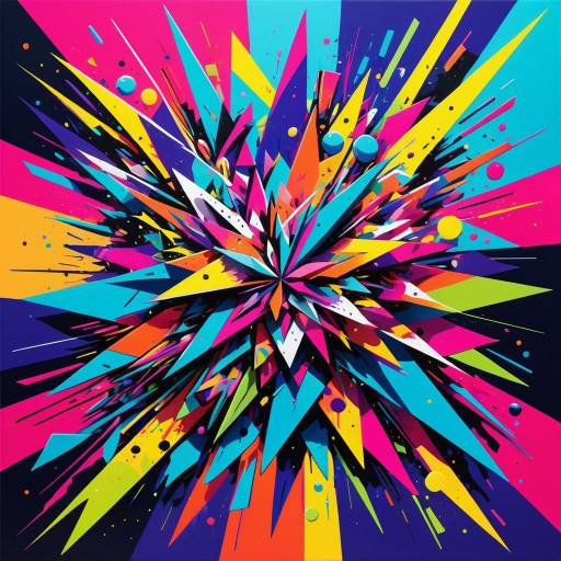 Neon Abstract Expressionism Meets Pop Culture