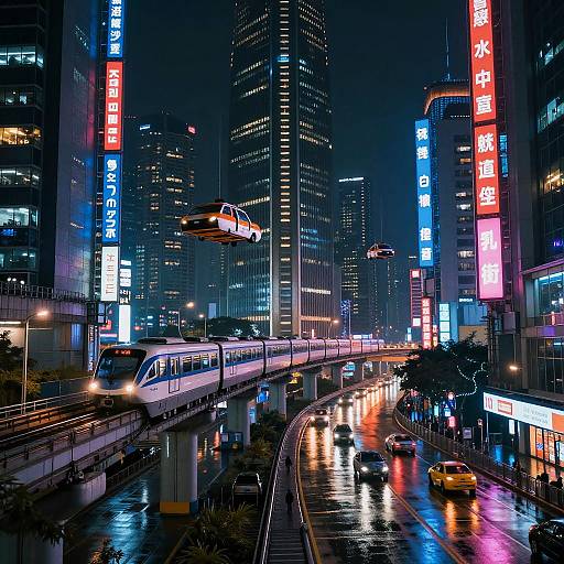 Cyberpunk AI Megacity at Night
