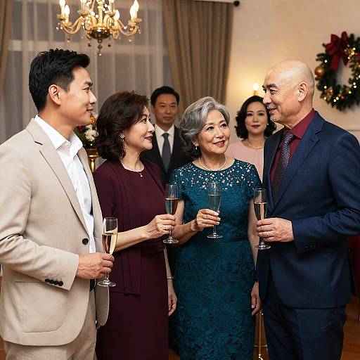 Elegant Formal Event with Celebratory Spirits