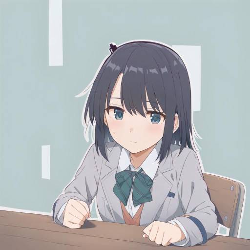 Illustration of Adachi sakura, adachi to shimamura in the style of Miyo (ranthath)