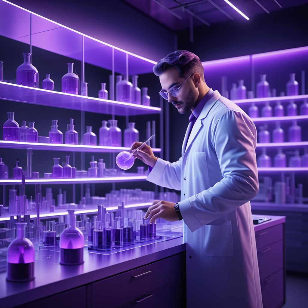 Photorealistic Scientist in Cinematic Laboratory