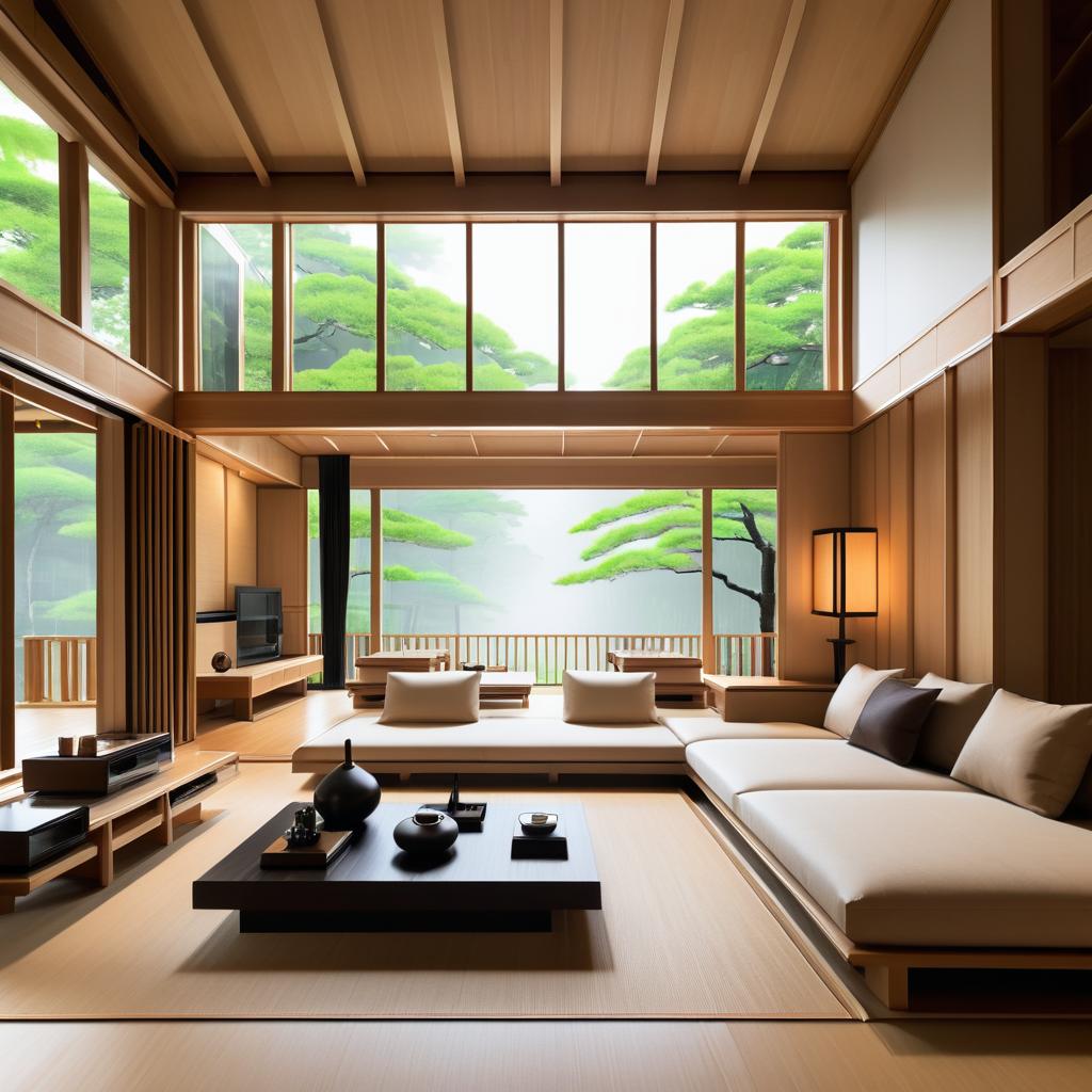 Elegant Timber Lodge with Modern Japanese Touches