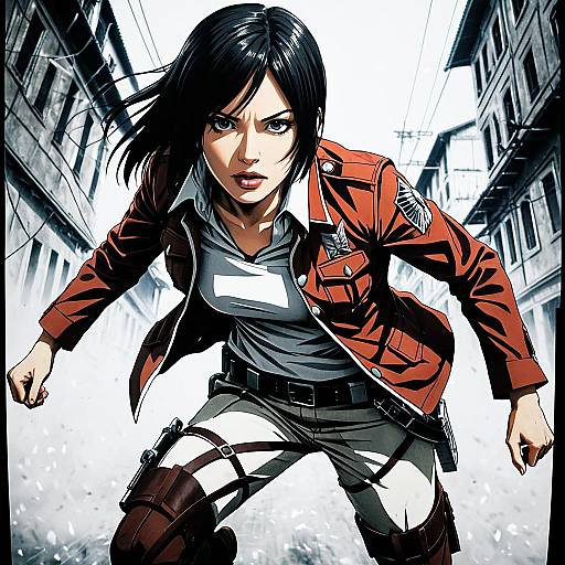 Mikasa Ackerman Attack on Titan Anime Poster