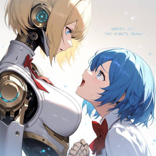 Android Aigis with Emotional Contrast