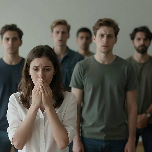 Dimly Lit Room With Concerned Faces