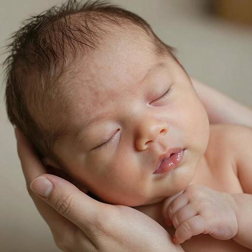 Tender Close-Up of Sleeping Newborn