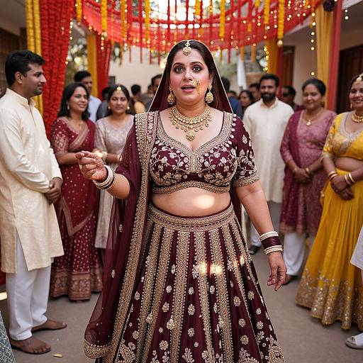 Vibrant Indian Village Wedding Scene