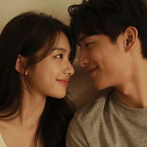 Flirty Smirk in Intimate Indoor Setting