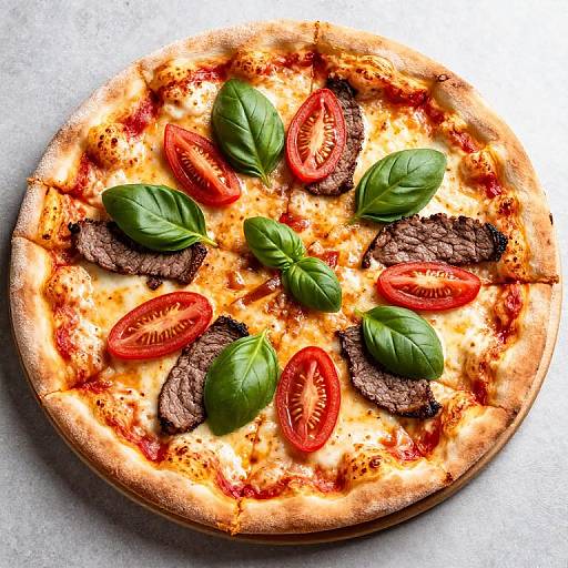 Classic Beef Tomato Basil Pizza