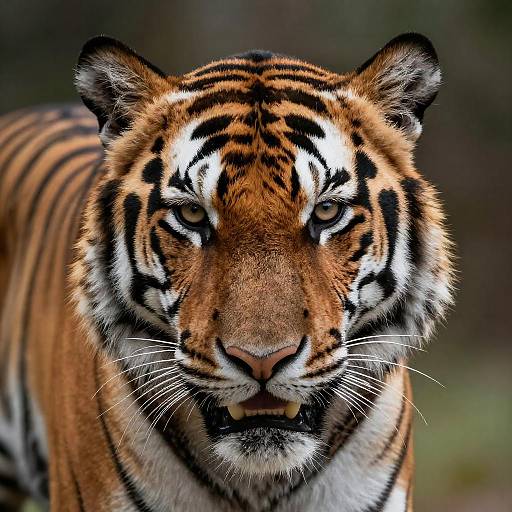 Intricate Photorealistic Tiger Face Design