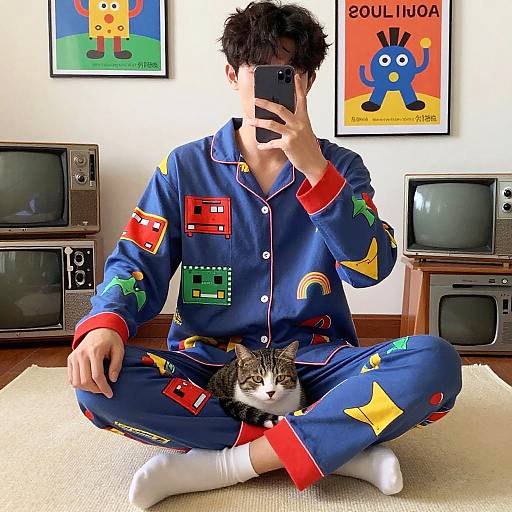Cozy Nerdy Pajamas with Retro Vibes