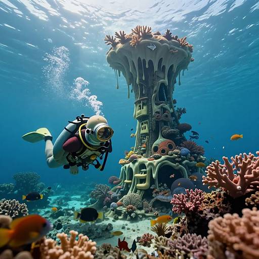 Surreal Underwater Dalí Landscape