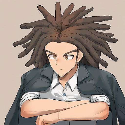 Illustration of Hagakure yasuhiro, danganronpa (series) in the style of Osananajimi neko