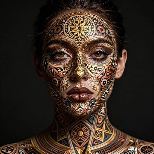 Intricate Sacred Geometry Portrait