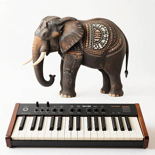 Elephant Synth with Tribal Motifs