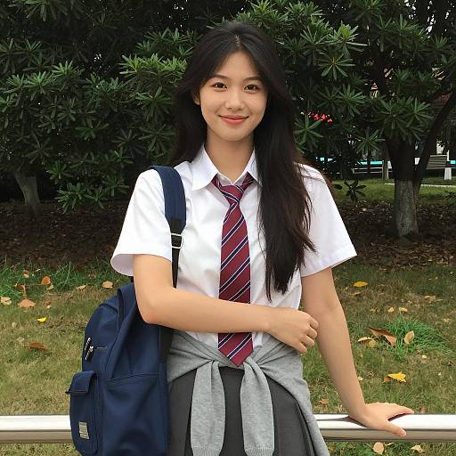 Casual School Outfit on a Sunny Day