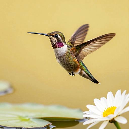Colorful Hummingbird in Flight