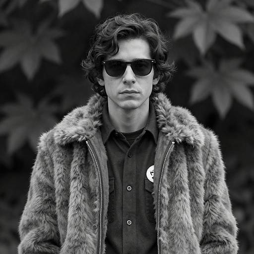 Noir Portrait: Man in Fur-Trim