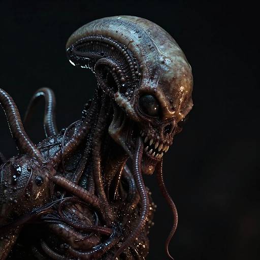Hyper-Realistic Grotesque Alien Creature