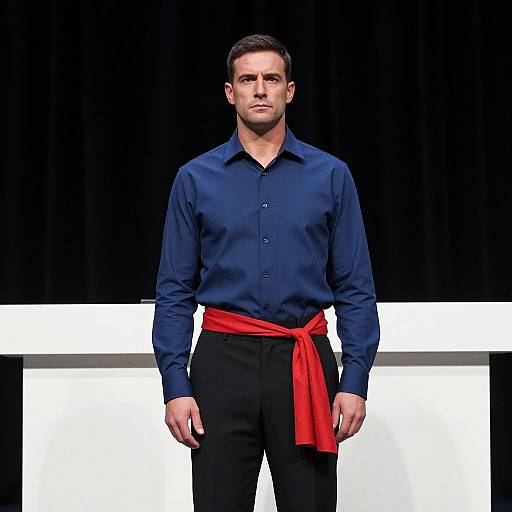 Confident Man at Dramatic Podium