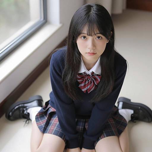 Charming Asian Woman in Stylish Attire