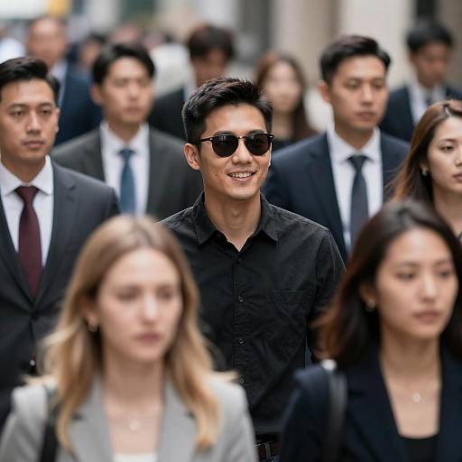 Vibrant Urban Street Scene with Diversity