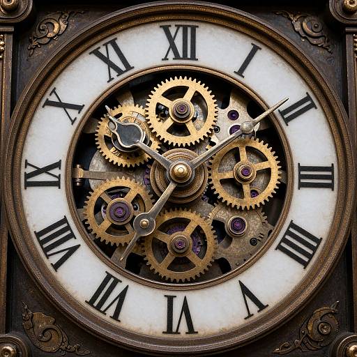 Intricate Steampunk Clock with Gears