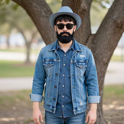 Funny Homemade Costume Man in Denim