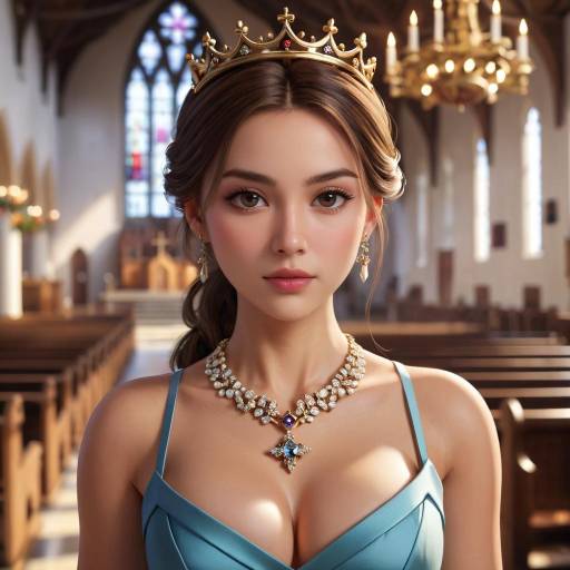 Realistic Portrait of a Girl in Jewelry