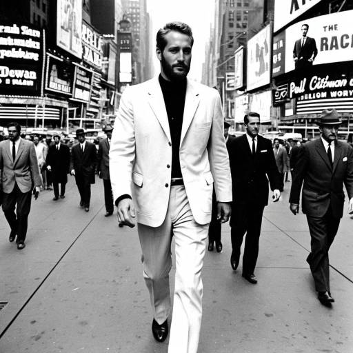 Paul Newman in 1960s Times Square