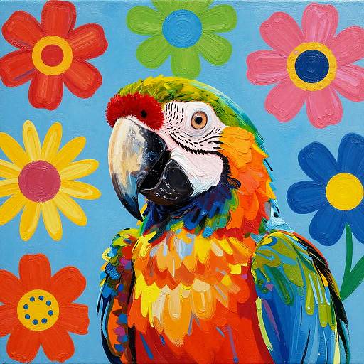 Colorful Macaw Pop Art Portrait
